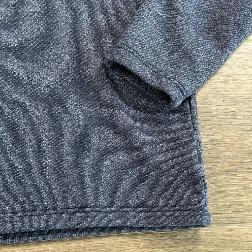 Columbia Sweater Men Large 1/4 Zip Fleece Pullover Blue Mock Neck Jacket